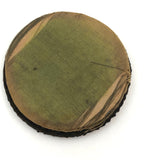 Unusual Colorful, Round Felted Wood and Silk Pin Cushion