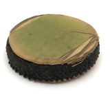 Unusual Colorful, Round Felted Wood and Silk Pin Cushion