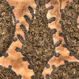 Exquisite Hand Embroidered Hand Bag, Silver and Gold Metallic Thread on Velvet