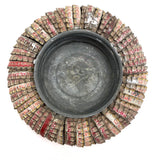 Satisfying Old Bottle Cap Ashtray with Bell Jar Lid Center