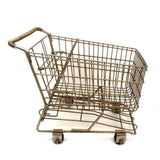 Gold Painted Vintage Salesman Sample Shopping Cart
