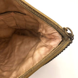 Exquisite Hand Embroidered Hand Bag, Silver and Gold Metallic Thread on Velvet