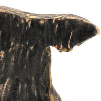 Sweet Black Markered Wood Dog