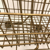 Gold Painted Vintage Salesman Sample Shopping Cart