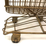 Gold Painted Vintage Salesman Sample Shopping Cart