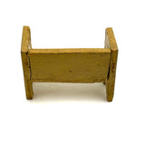 Perfectly Wonky Old Handmade Yellow Painted Doll House Bench