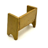 Perfectly Wonky Old Handmade Yellow Painted Doll House Bench