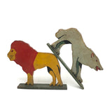 Lion and Wolf, Folk Art Animals - Sold Individually 