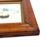 Portrait of Beautiful Woman in Blue, c. 1840s Watercolor in Gorgeous Period Frame