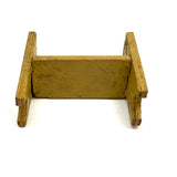 Perfectly Wonky Old Handmade Yellow Painted Doll House Bench