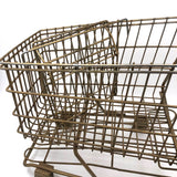 Gold Painted Vintage Salesman Sample Shopping Cart