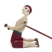 Old Dancing Folk Art Boxer in Red
