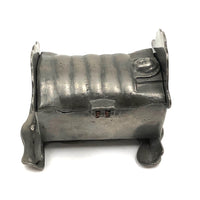 Antique Pewter Baby Cradle Box