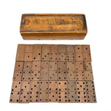 19th Century Homemade Dominoes in Custom Box with Hand-Inked Lettering (27)