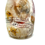 Quality For Over A Century, Painterly and Evocative Old Fire Tossed Glass Milk Bottle