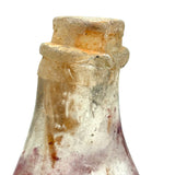 Quality For Over A Century, Painterly and Evocative Old Fire Tossed Glass Milk Bottle
