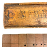 19th Century Homemade Dominoes in Custom Box with Hand-Inked Lettering (27)