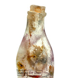 Quality For Over A Century, Painterly and Evocative Old Fire Tossed Glass Milk Bottle
