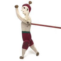 Old Dancing Folk Art Boxer in Red