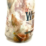 Quality For Over A Century, Painterly and Evocative Old Fire Tossed Glass Milk Bottle