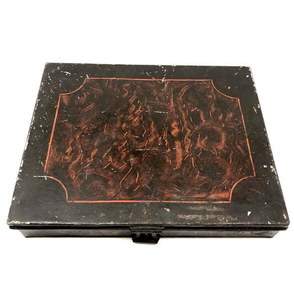19th Century Grain Painted Tin Painter's Box