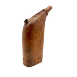 SOLD Beautiful, Unusual Antique Treen Powder Flask with Lovingly Carved Decoration