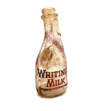 Quality For Over A Century, Painterly and Evocative Old Fire Tossed Glass Milk Bottle