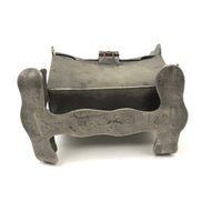 Antique Pewter Baby Cradle Box