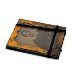 Make Do: Ninth Plate Tintype  Portrait of Striking Young Woman in Calico Dress with Tight and Tender Old String Wrap