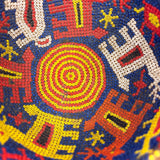 Mid-Century Traditional Huichol Beaded Gourd Bowl with Many Creatures