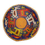 Mid-Century Traditional Huichol Beaded Gourd Bowl with Many Creatures