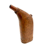 SOLD Beautiful, Unusual Antique Treen Powder Flask with Lovingly Carved Decoration