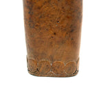 SOLD Beautiful, Unusual Antique Treen Powder Flask with Lovingly Carved Decoration