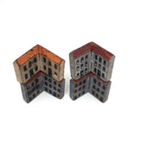 Set of Four Early Erzgebirge Double (and Double Sided) Houses
