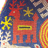 Mid-Century Traditional Huichol Beaded Gourd Bowl with Many Creatures
