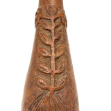 SOLD Beautiful, Unusual Antique Treen Powder Flask with Lovingly Carved Decoration