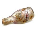 Quality For Over A Century, Painterly and Evocative Old Fire Tossed Glass Milk Bottle