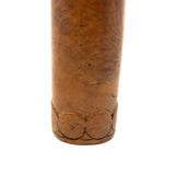SOLD Beautiful, Unusual Antique Treen Powder Flask with Lovingly Carved Decoration