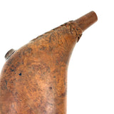 SOLD Beautiful, Unusual Antique Treen Powder Flask with Lovingly Carved Decoration
