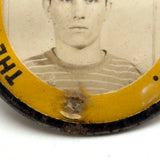 Very Young Goodyear Tire and Rubber Co. Worker's Photo ID Badge on Leather Mount, As Found
