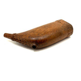 SOLD Beautiful, Unusual Antique Treen Powder Flask with Lovingly Carved Decoration