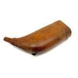 SOLD Beautiful, Unusual Antique Treen Powder Flask with Lovingly Carved Decoration