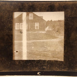 Curious Old Mounted Photograph (Photo of Photo) of Farm House
