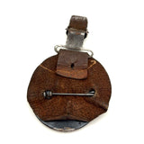 Very Young Goodyear Tire and Rubber Co. Worker's Photo ID Badge on Leather Mount, As Found