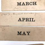 Wonderful, One of a Kind c. 1870 Complete Perpetual Calendar with Handwritten Notes Across Generations