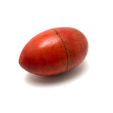 Colorful Set of Treen Nesting Eggs with Best Red Patina