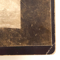 Curious Old Mounted Photograph (Photo of Photo) of Farm House
