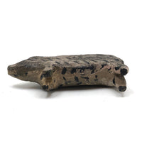 Sweet Painted Wood Pig with Wire Tail
