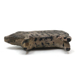 Sweet Painted Wood Pig with Wire Tail