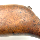 SOLD Beautiful, Unusual Antique Treen Powder Flask with Lovingly Carved Decoration
